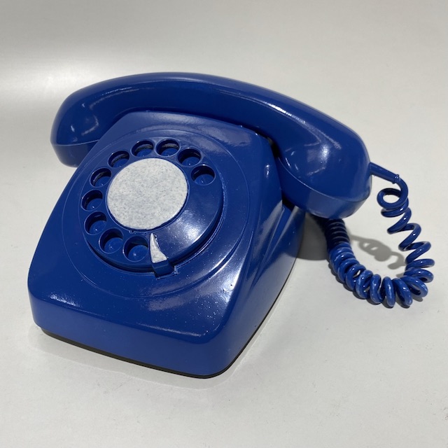 PHONE, 1970s Blue (Painted) Rotary Dial